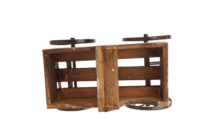 Rustic Wooden Wagon-Garden Planter