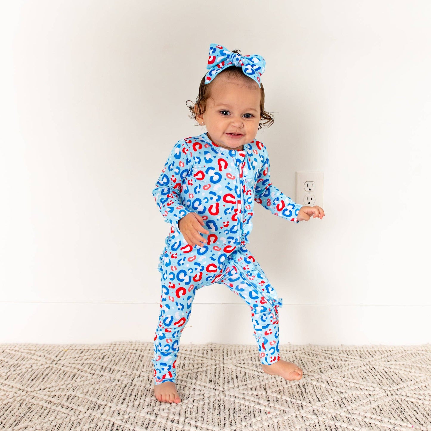 Kinsley Leopard Ruffle Zip Bamboo