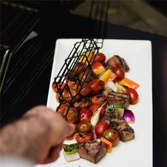 Outset Non-Stick Kabob Grill Basket, Set 4,19.5" x 2" x 1.5"
