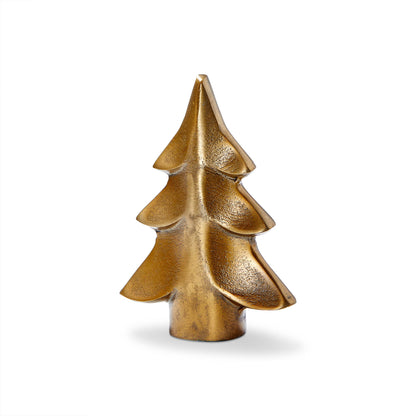 Antique Brass Metal Christmas Tree Decor Small