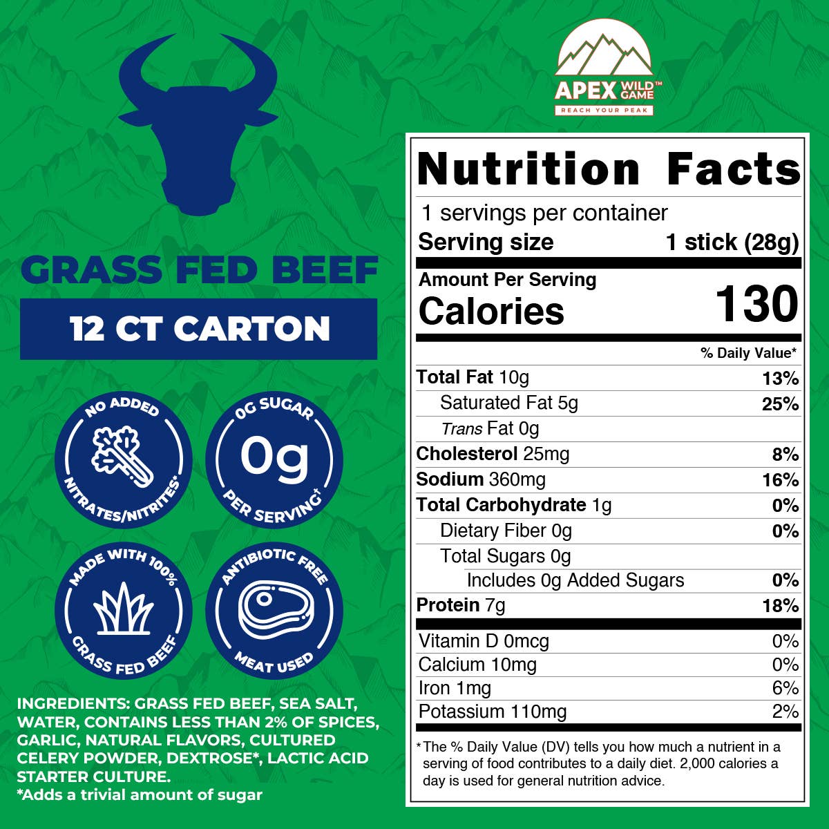 Grass Fed Beef Snack Sticks