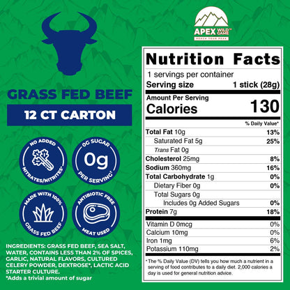 Grass Fed Beef Snack Sticks