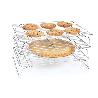 Fox Run Stackable Cooling Rack Set, 3-Piece, 14" x 10"