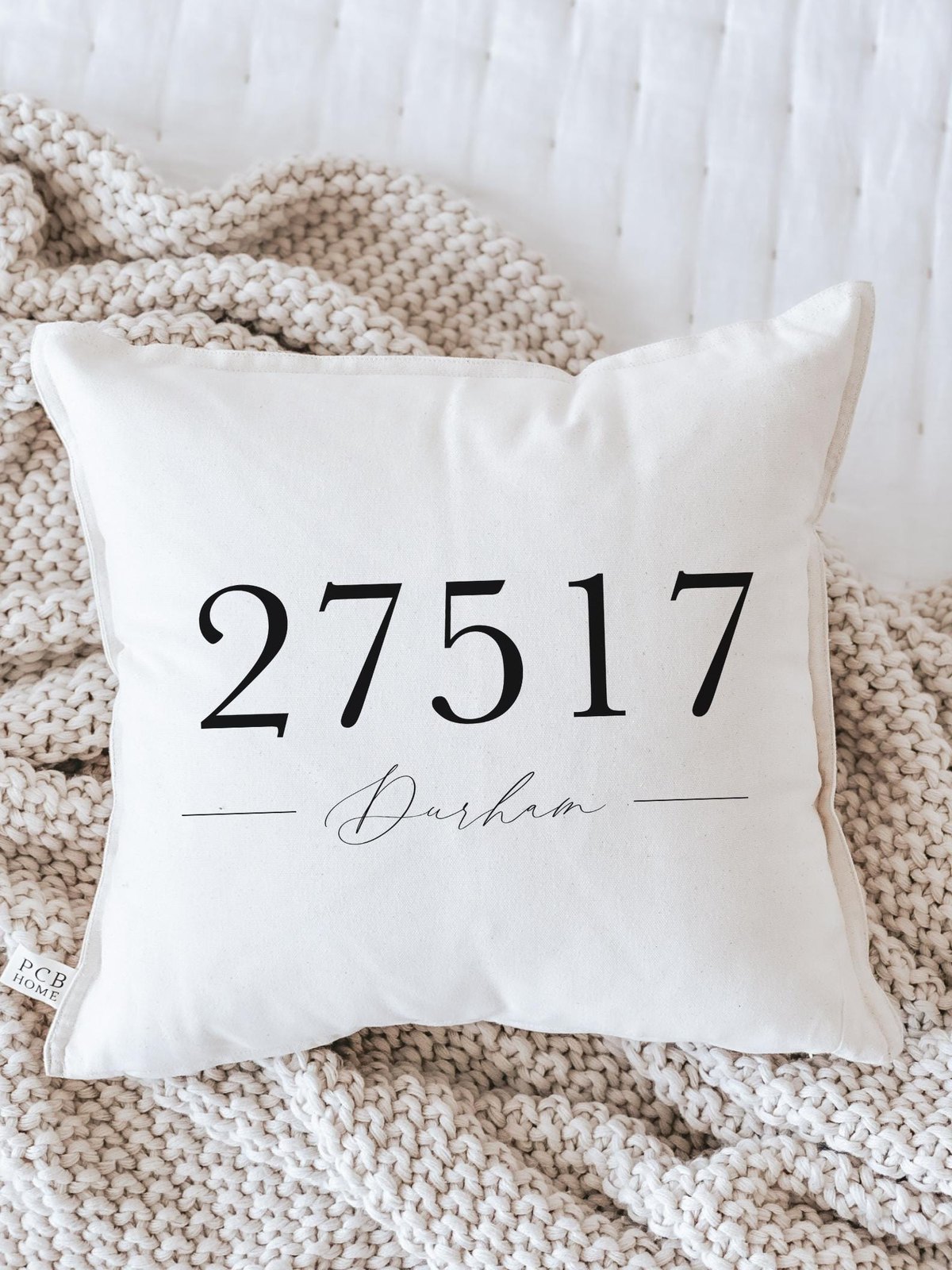 Personalized Throw Pillows - Personalized Zip Code Script |