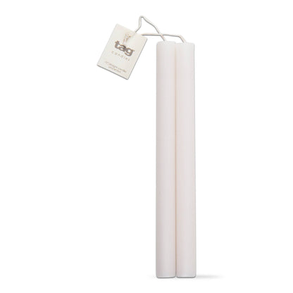 10" Straight Candles Set/2 White Paraffin