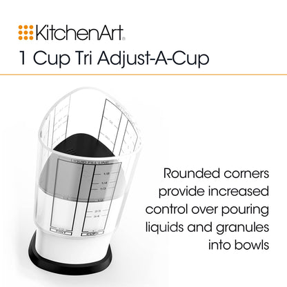 KitchenArt 1 Cup Tri Adjust A-Cup, Adjustable Measuring Cup