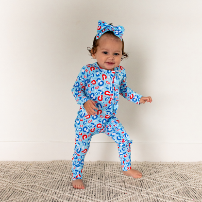 Kinsley Leopard Ruffle Zip Bamboo