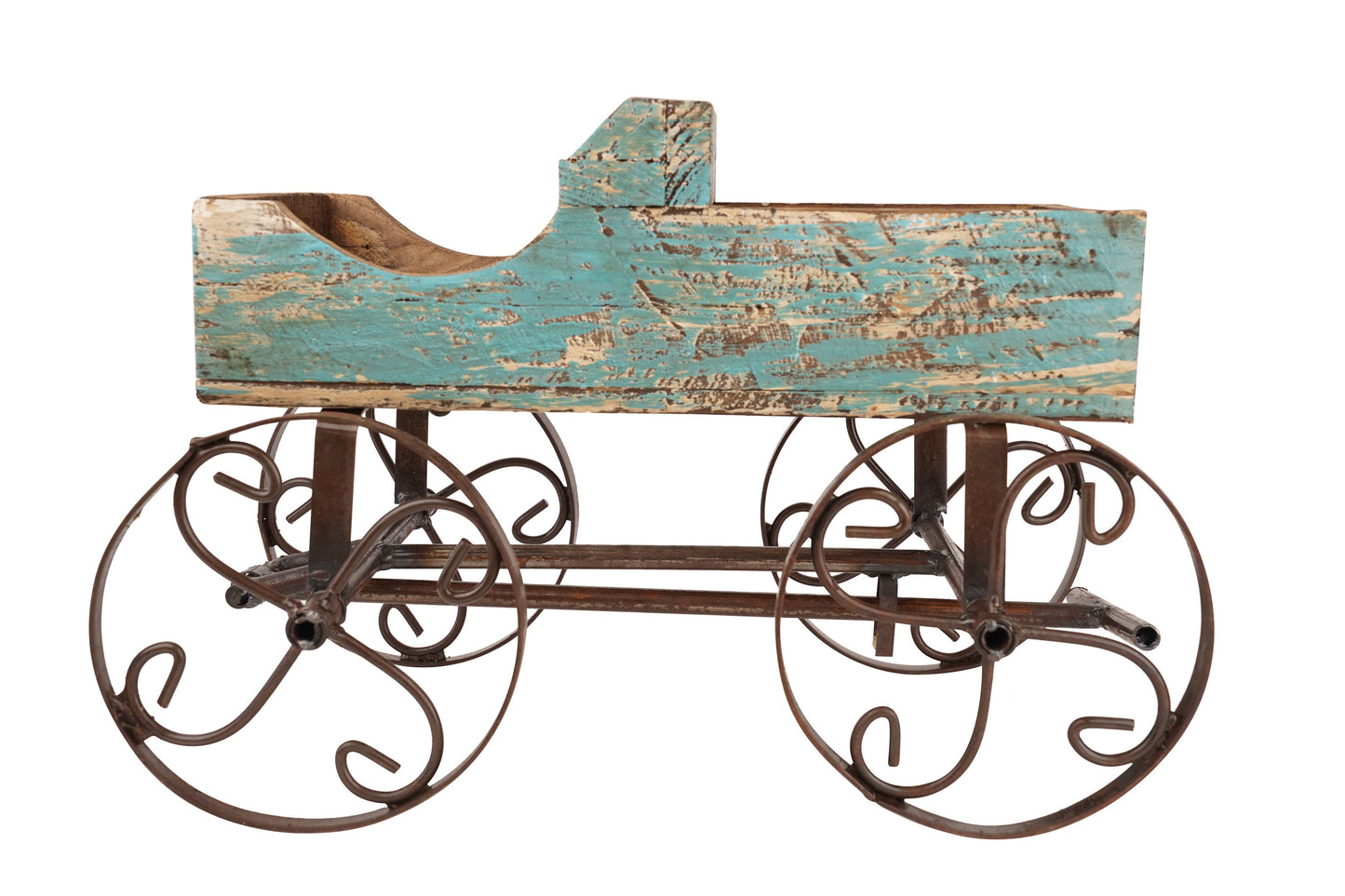 Rustic Wooden Wagon-Garden Planter
