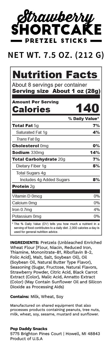 Berry Delicious Strawberry Shortcake Pretzels 7.5oz 🍓🥨