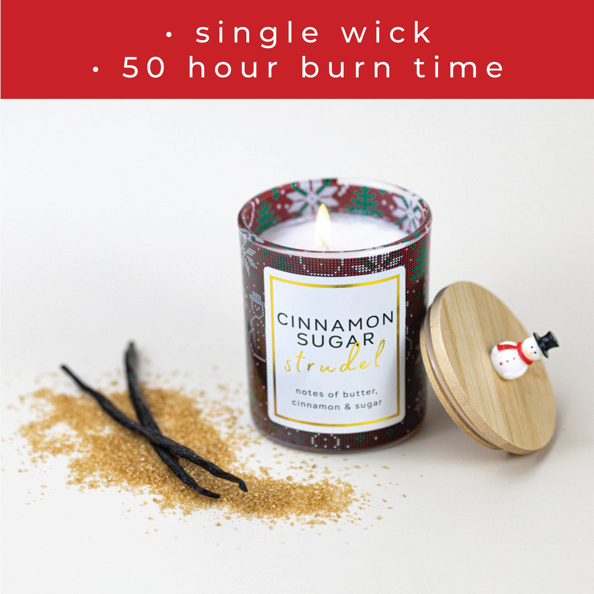Cinnamon Sugar Strudel – 10oz Fall Scented Gift Candle