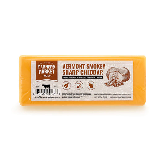 Vermont Smokey Sharp Cheddar 7oz (Shelf Stable)