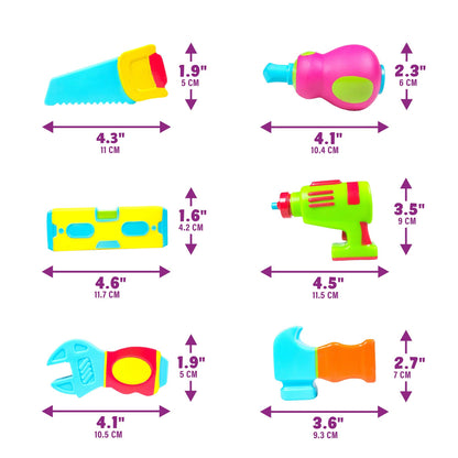 Tub Works® Tools™ Mold Free Bath Toys, 6 Pack