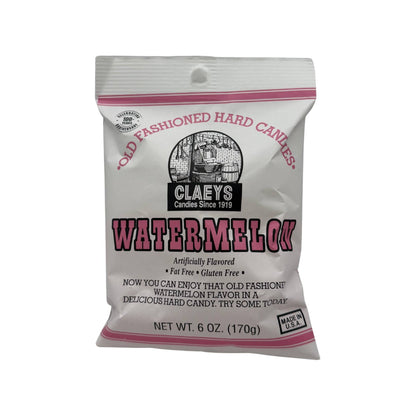 Claeys Old Fashioned Hard Candy Watermelon 6oz Bag
