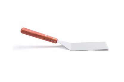 Fox Run Offset Spatula, Stainless Steel with Wood Handle, 9"