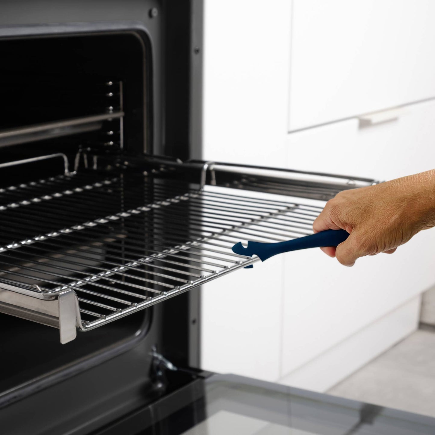 Fox Run Silicone Oven Rack Puller and Pusher, Navy, 10"