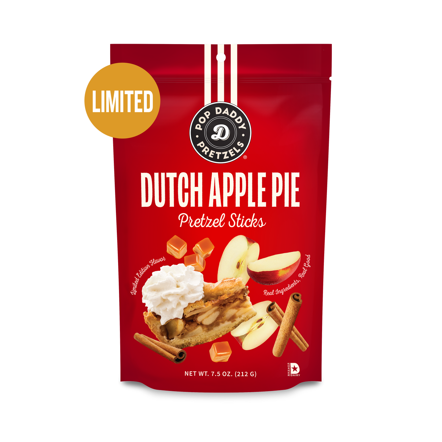 Pop Daddy Dutch Apple Pie Seasoned Pretzels 7.5oz(seasonal)