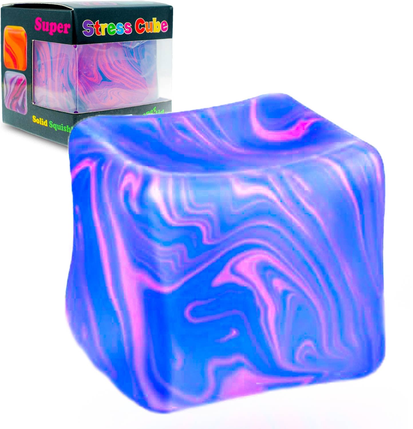 Marbled Nice Cube  Slow Rising Stress Relief Squeeze Toy Boxed Set