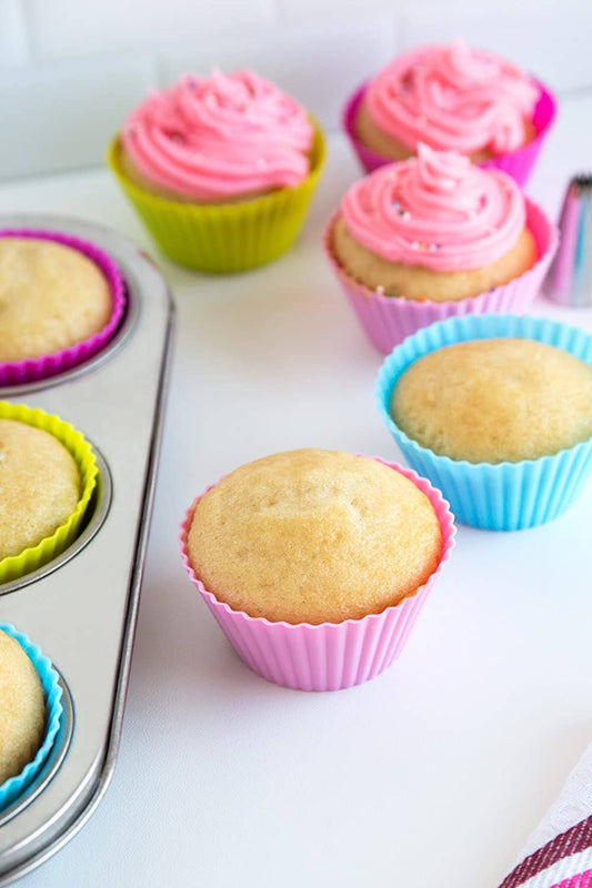 Bakelicious Silicone Cupcake Liners, Set of 12, 2.75"