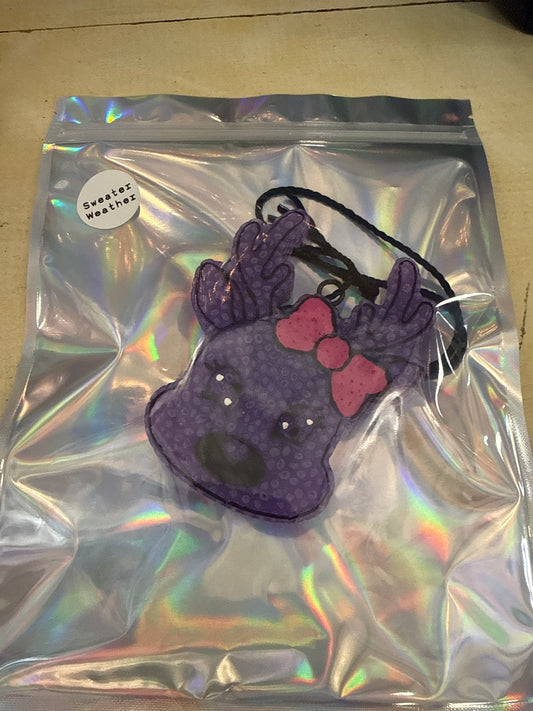 Reindeer w/ Bow Freshie - Sweater Weather