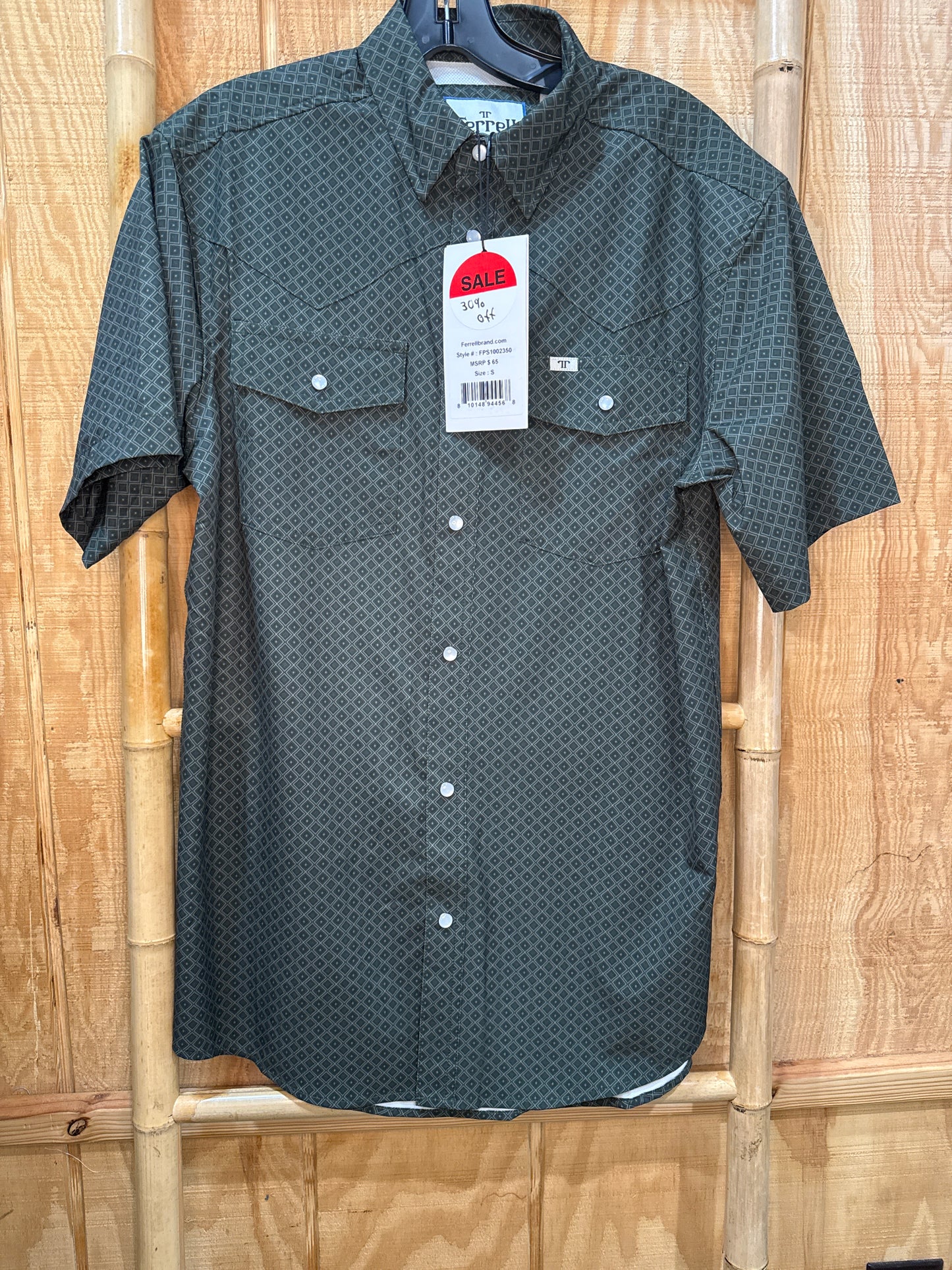 Green mens shirt
