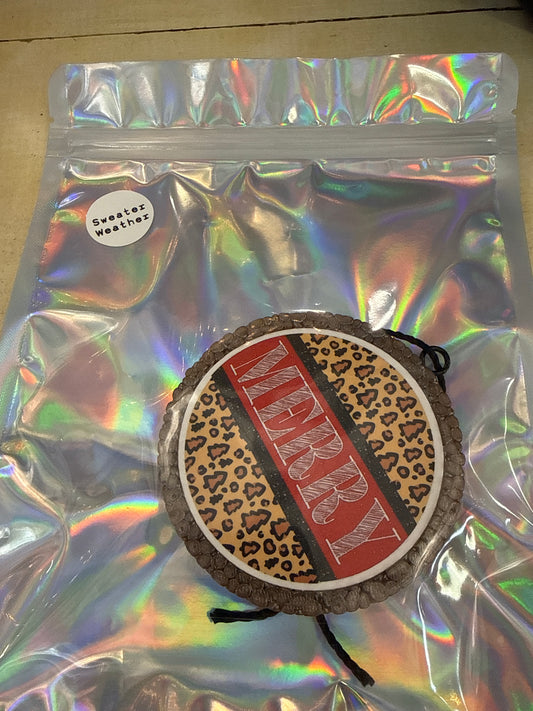 MERRY Round Freshie - Sweater Weather