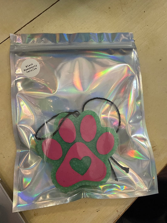 Paw Print Freshie - Black Raspberry / Vanilla