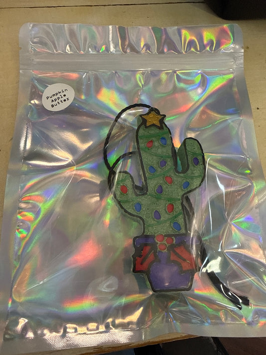 Christmas Cactus Freshie - Pumpkin Apple Butter