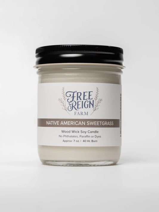 Free Reign Native American Sweetgrass Candle 7oz