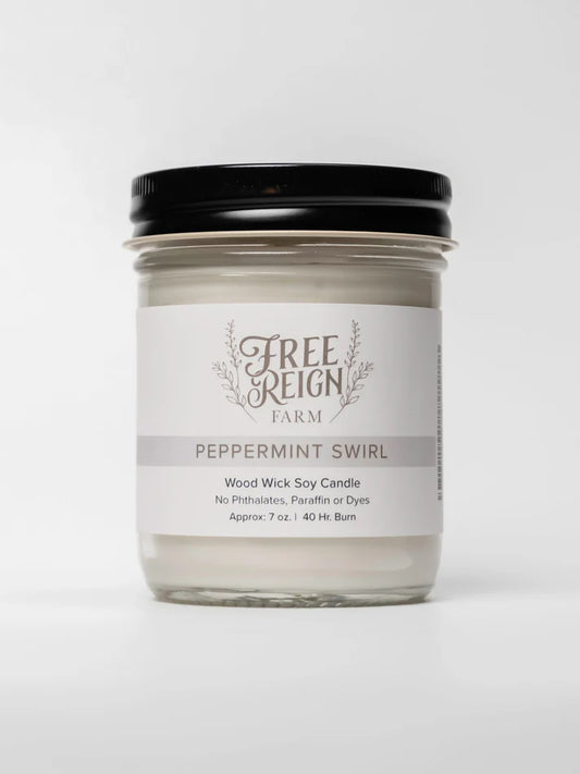 Free Reign Peppermint Swirl 7oz Candle