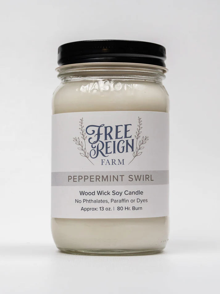 Free Reign Peppermint Swirl 13oz Candle