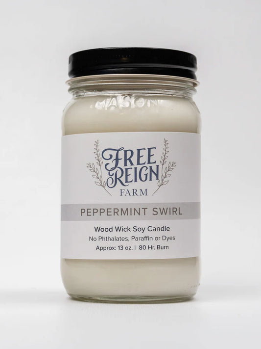 Free Reign Peppermint Swirl 13oz Candle