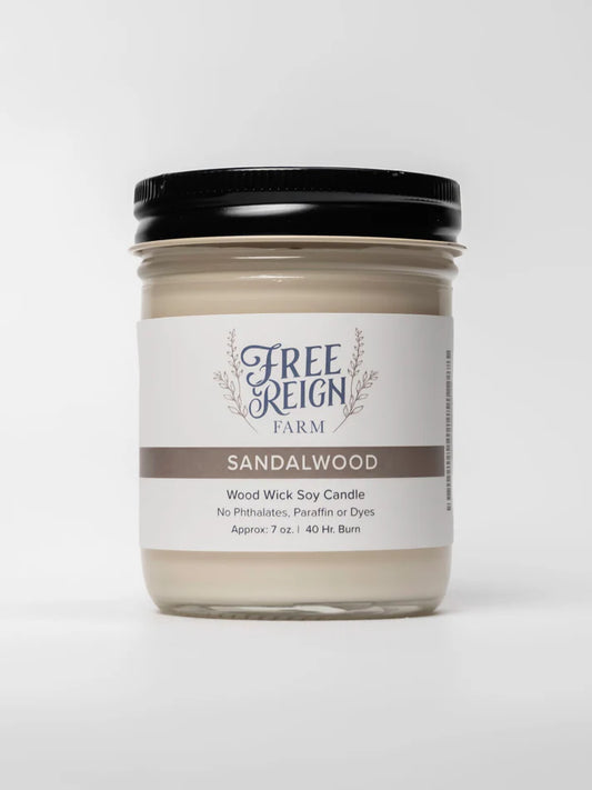 Free Reign Sandalwood Candle 7oz Candle