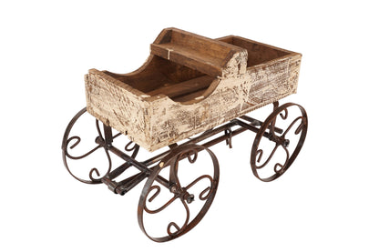 Rustic Wooden Wagon-Garden Planter