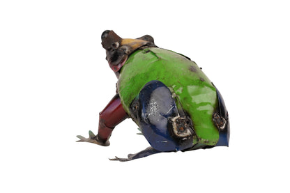 Colorful Metal Frog-Garden-Handmade-Yard Art