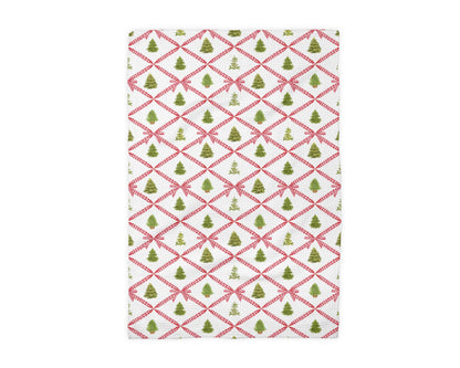 Christmas Towel Tree Plaid Bow Holiday Home Decor 2026