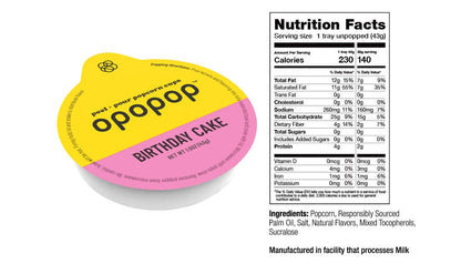 Birthday Cake Pop Cups Popcorn Kernels