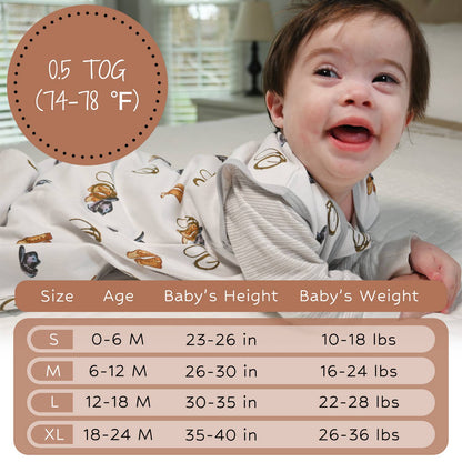 Life Is Better In Boots Baby Sleep Sack, 100% Organic Cotton