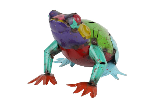 Colorful Metal Frog-Garden-Handmade-Yard Art