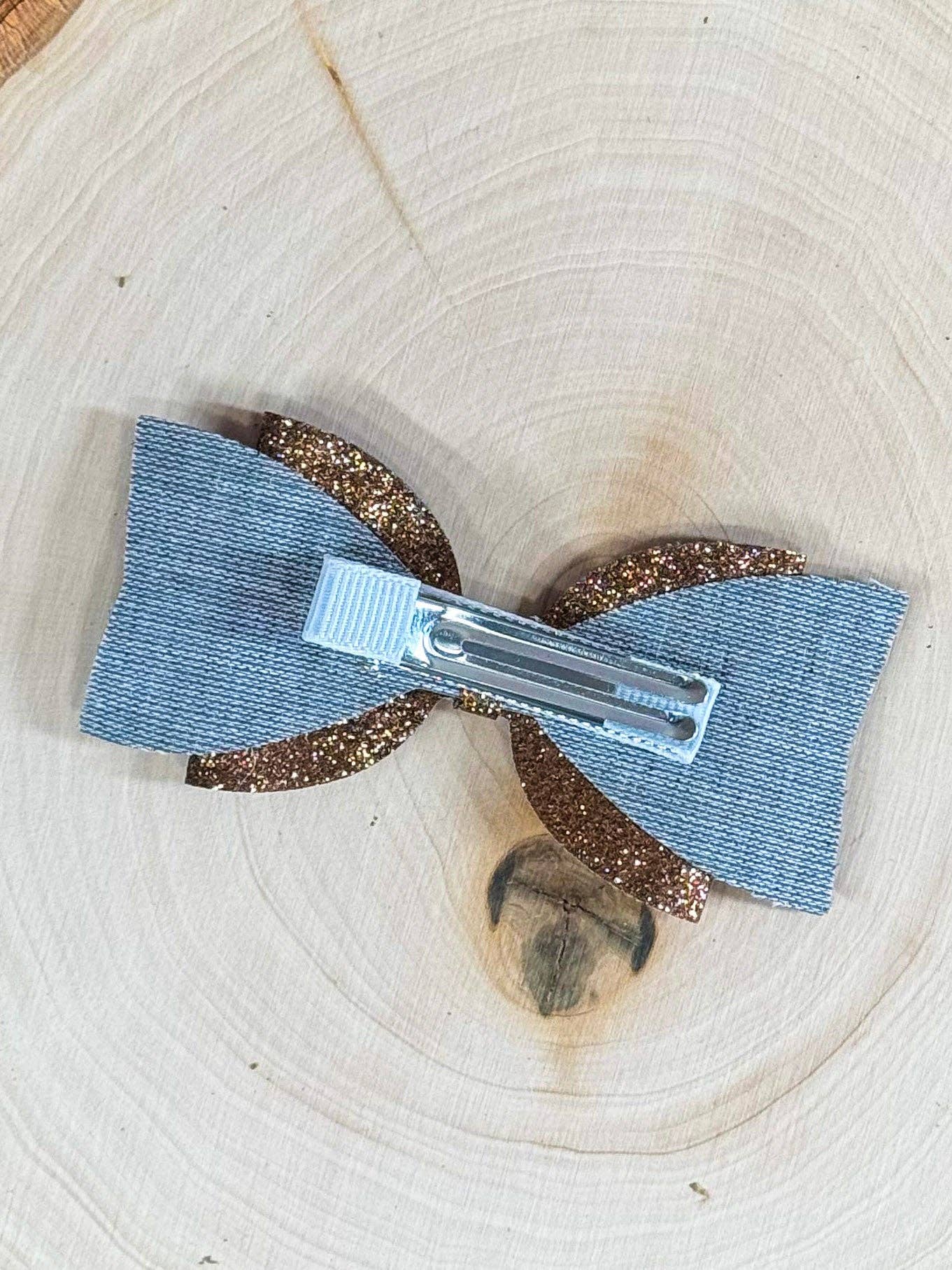 Football Glitter Bow Clippie: Fall 2025 Game Day