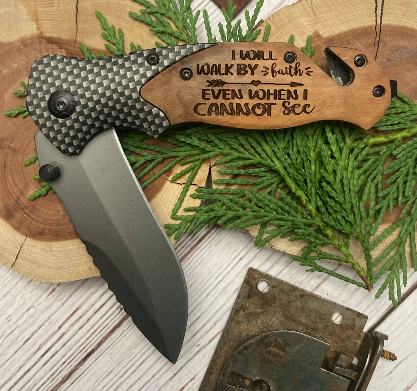 I Will Walk By Faith Knife