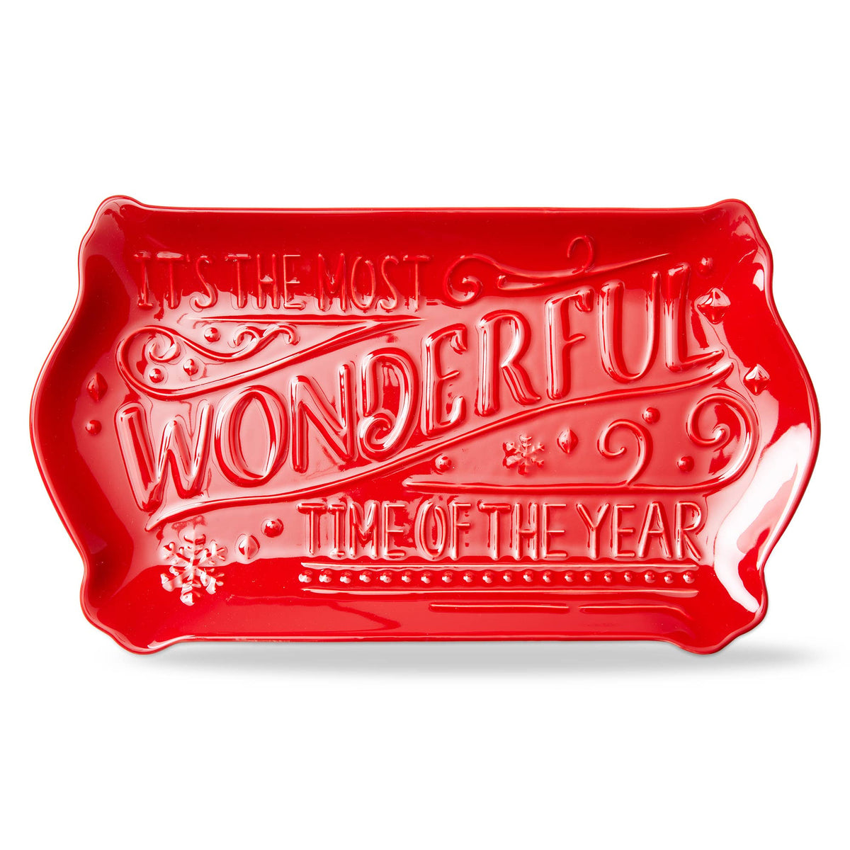 Christmas Platter Serveware Red Earthenware