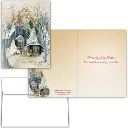 Religious Boxed Christmas Cards, Holy Night, KJV