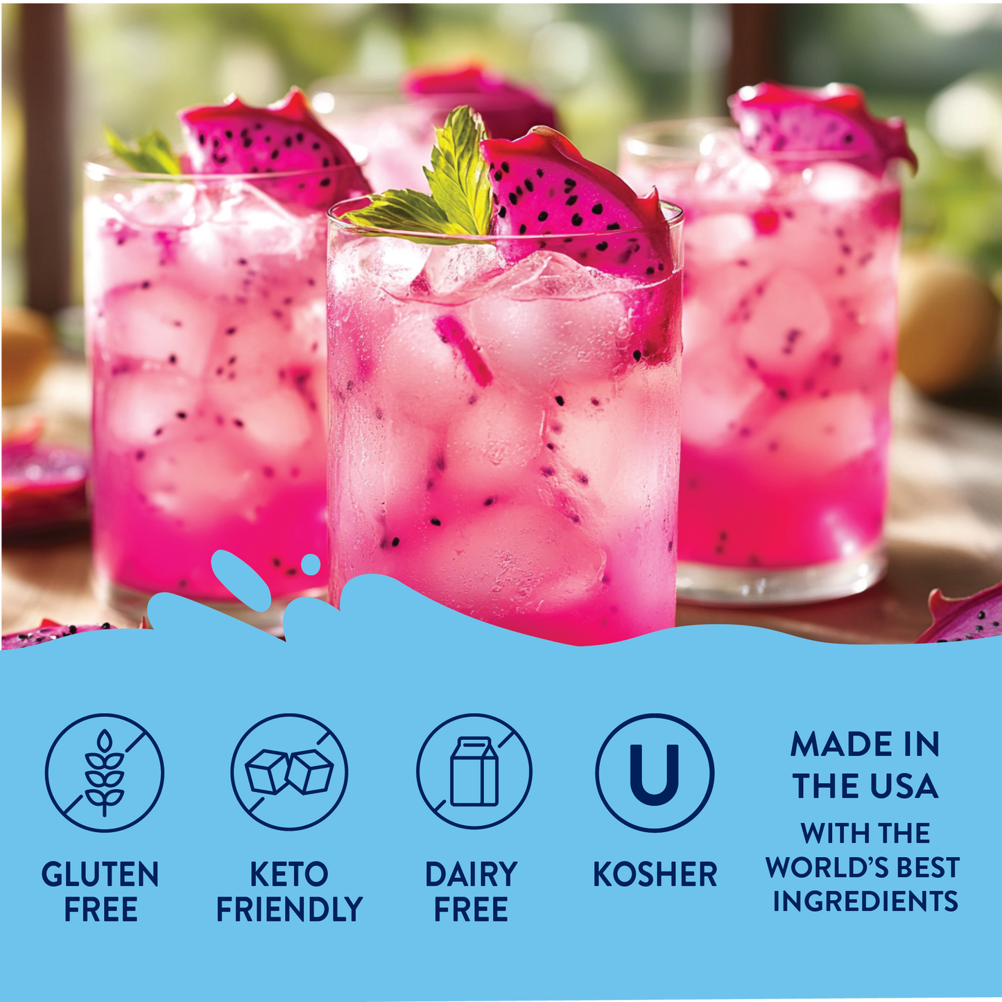 Sugar Free Dragonfruit Acai Flavor Infusion Syrup