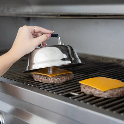 Outset Stainless Steel Cheese Melting Dome, 7.5” x 7.5” x 4”