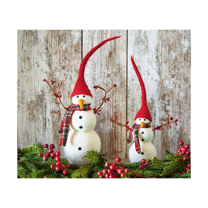 Snowman W/ Berry Branch Arms Large Multi Wool Christmas