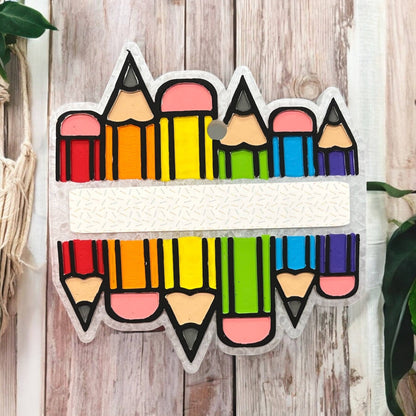 Teacher Pencil Freshie Blank: Pink Cotton