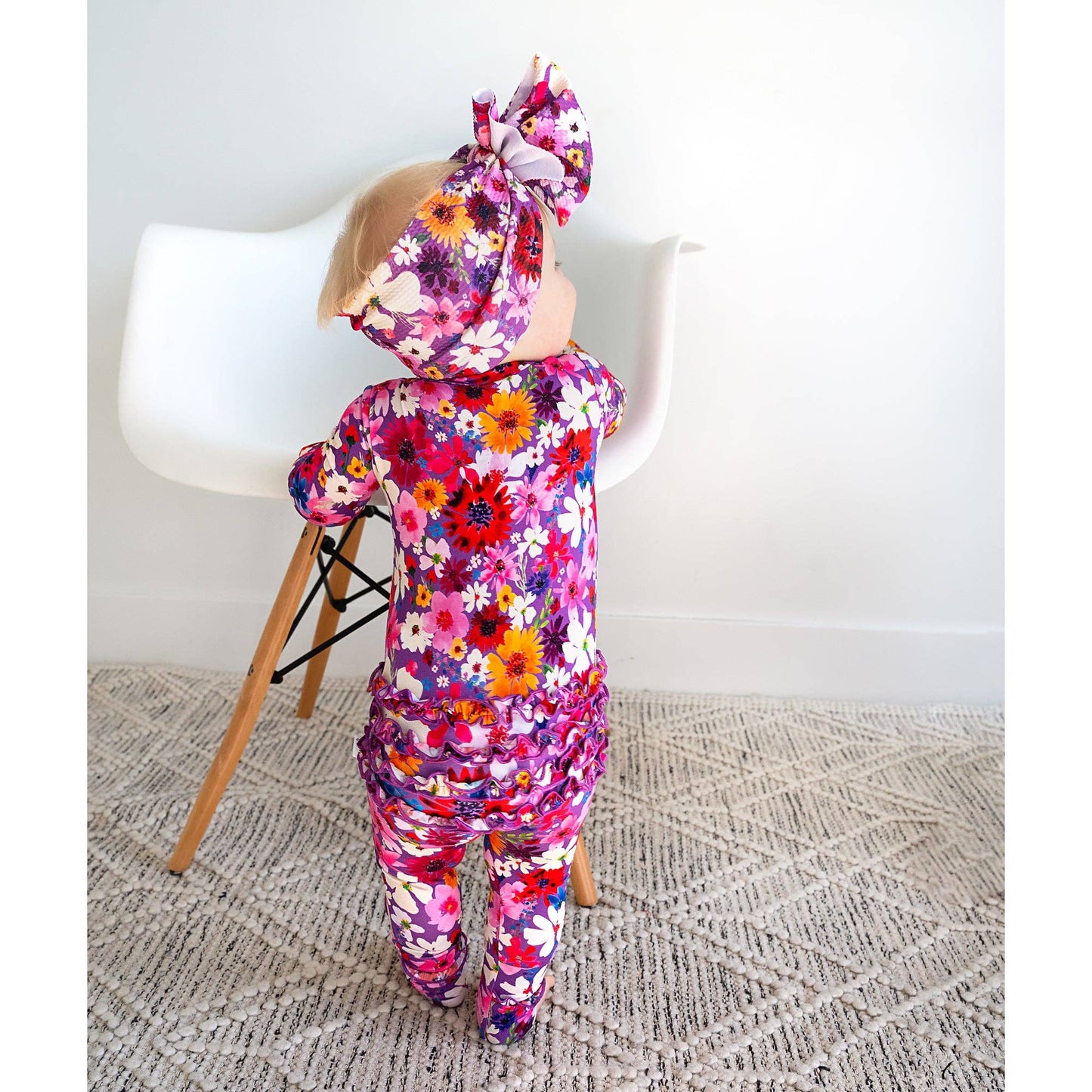 Kaia Ruffle Zip Bamboo Baby Outfit Sleepies Little Once Piec