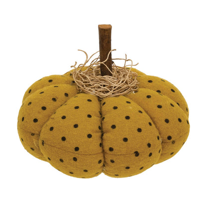 Mossy Mustard Polka Dot Pumpkin