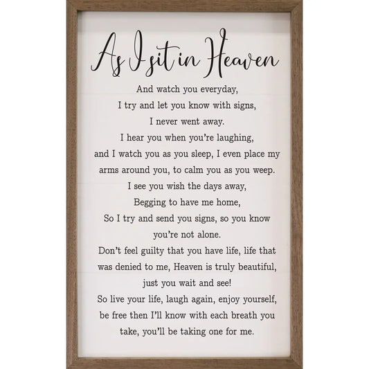 As I Sit In Heaven White