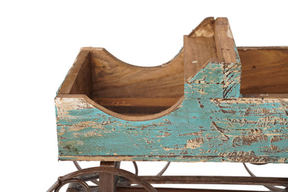 Rustic Wooden Wagon-Garden Planter